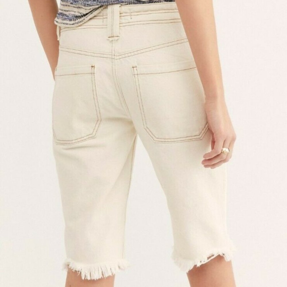 Free People Rebel Rouser Cotton Cut-Off Natural - Picture 2 of 3